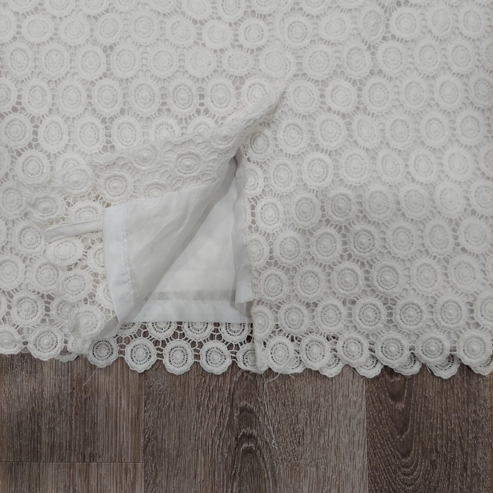 White Lace Cotton Skirt - image 3